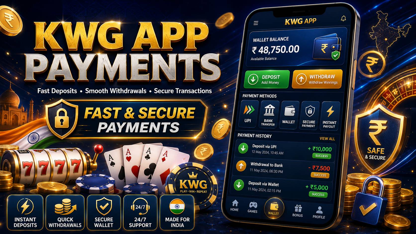 Kwg App payments area